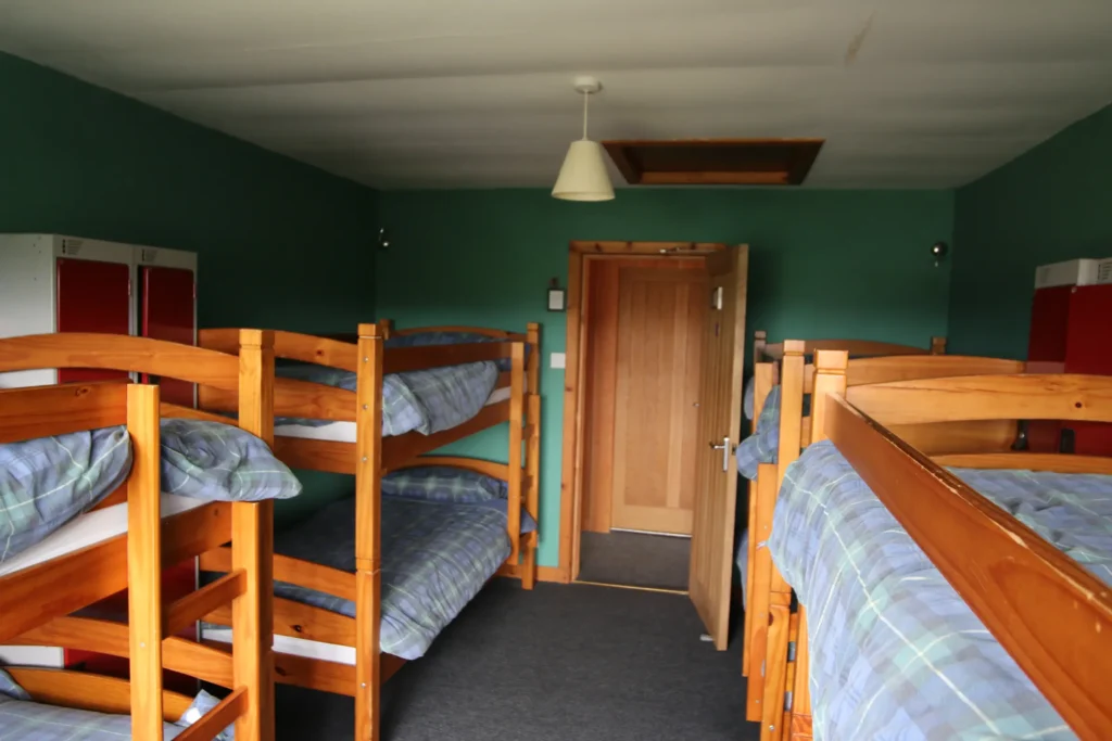 Four bunkbeds in the bedroom at Lazy Crofter Bunkhouse