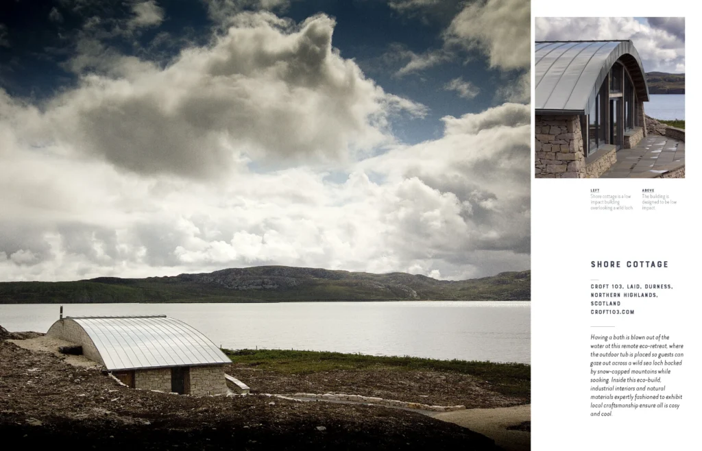 Page from Extraordinary Escapes article about Shore Cottage, croft 103 